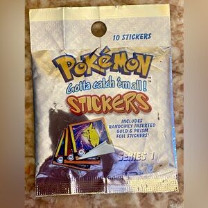 POKÉMON 1999 Vintage Series 1 Artbox Sticker Pack; Sealed; NEW.